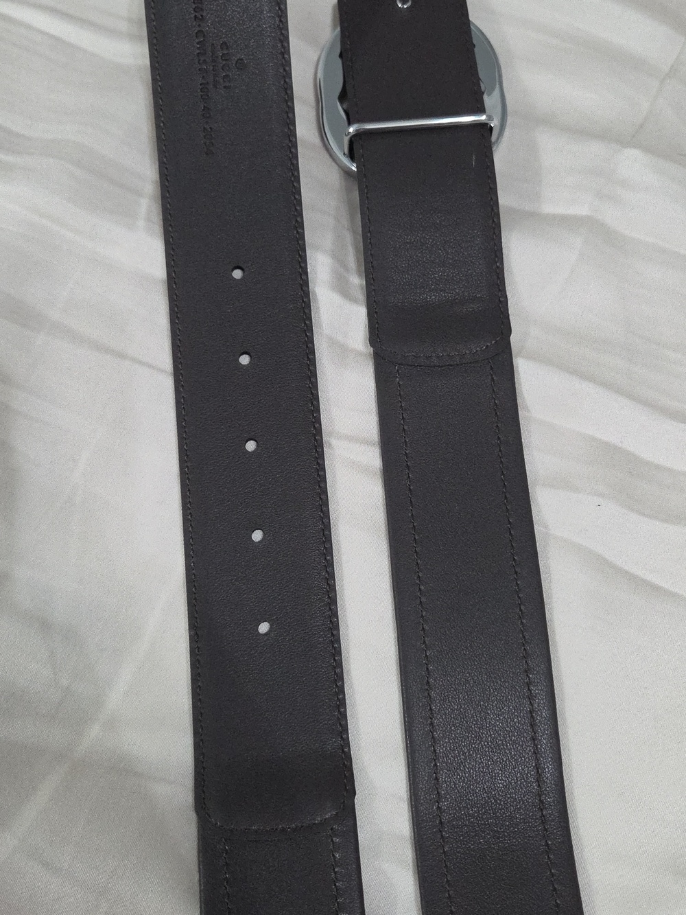 Gucci Green Red Reversible Belt with Silver Double G Buckle - Picture 11 of 16